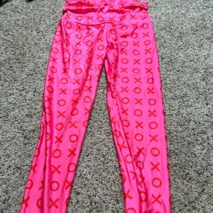 Goldsheep pink Valentine x leggings large new
